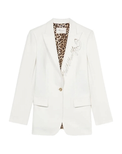 Блейзер с вышитым логотипом, белый Blumarine