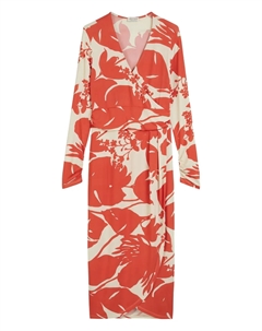 Платье-халат с цветочным принтом, оранжевый Marc o'polo