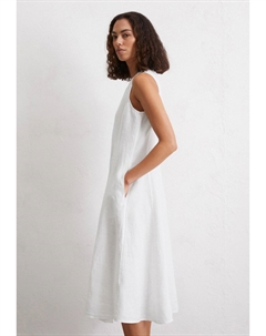 Повседневное платье DRESS FEMININE SHAPE MIDI LENGTH CUTLINES, White Marc o'polo