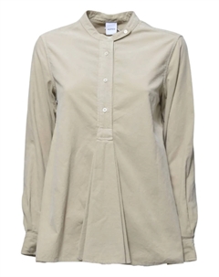 Рубашка с застежкой на пуговицы и складками, нейтральный Aspesi