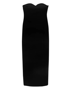 Платье миди без бретелек, черный Khaite