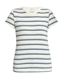 Полосатая футболка с круглым вырезом, белый Rag & bone