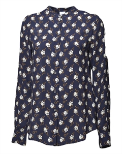 Рубашка с цветочным принтом на пуговицах, синий Aspesi