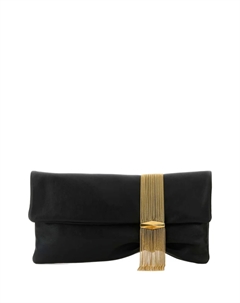 Кожаный клатч Zandra с цепочкой, черный Jimmy choo