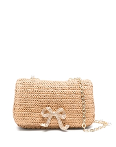 Сумка через плечо с бантом, нейтральный Self-portrait