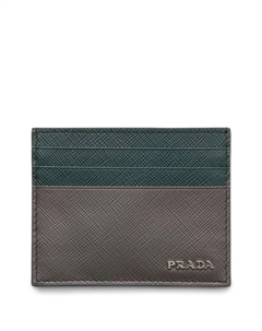 Картхолдер в двух тонах, серый Prada