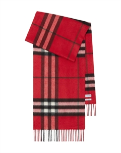 Кашемировый шарф в клетку, красный Burberry