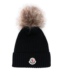 Шапка с логотипом-аппликацией, синий Moncler enfant