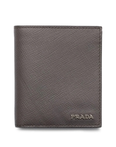 Фактурный картхолдер, серый Prada