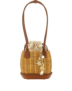 Плетеная сумка-корзина, коричневый Self-portrait