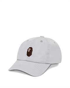 Бейсболка с вышитым лицом BATHING APE, серый A bathing ape®