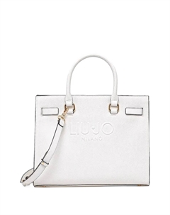 Сумка-тоут с тисненым логотипом, белый Liu jo