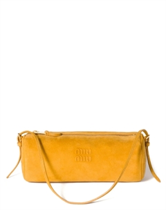 Замшевая мини-сумка, желтый Miu miu