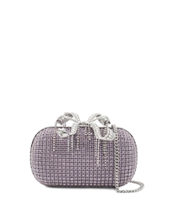 Сумка-клатч, украшенная кристаллами, фиолетовый Self-portrait