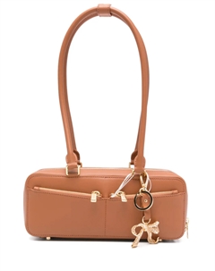 Сумка-тоут, украшенная кристаллами, коричневый Self-portrait