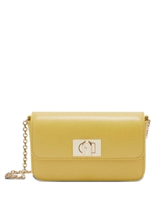 Мини кожаная сумка, желтый Furla