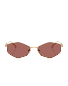 Солнцезащитные очки в геометрической оправе, золотой Jimmy choo