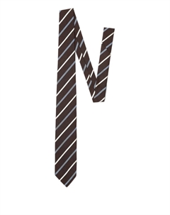 Галстук в полоску, коричневый Dsquared2