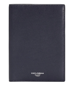 Кожаный картхолдер, синий Dolce&gabbana