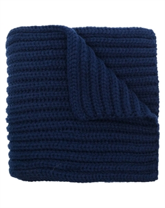 Шарф в рубчик с вышивкой, синий Polo ralph lauren