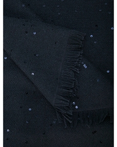 Шарф с отделкой пайетками, синий Brunello cucinelli