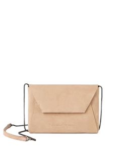 Кожаный клатч-конверт, нейтральный Brunello cucinelli