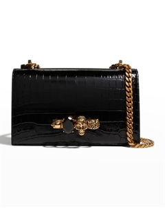 Украшенная драгоценностями сумка-портфель Alexander mcqueen