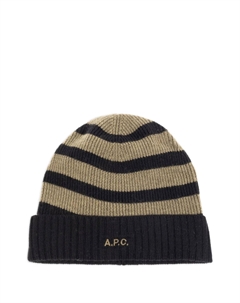 Шапка бини в полоску, черный A.p.c.