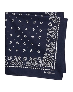 Квадратный платок с принтом пейсли, синий Polo ralph lauren