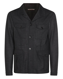 Шерстяная куртка-рубашка, серый Canali