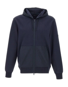 Толстовка с капюшоном из хлопка, синий Fay