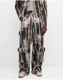 Мужские отбеленные брюки MA Paisley Utility Amiri