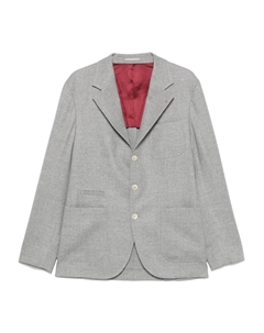 Пиджак в мелкий рубчик, серый Brunello cucinelli