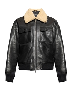 Кожаная куртка-бомбер, черный Dsquared2