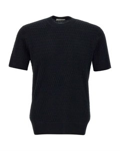 Жаккардовая футболка с узором, черный Paolo pecora