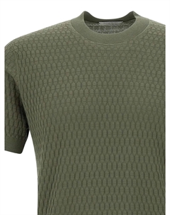 Жаккардовая футболка с узором, зеленый Paolo pecora