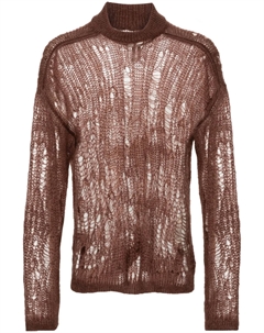 Джемпер Tommy Lupetto крупной вязки, коричневый Rick owens