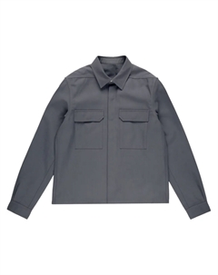 Твиловая рубашка с классическим воротником, серый Rick owens