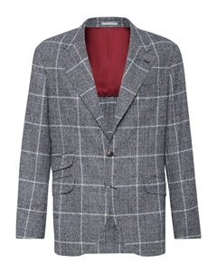 Однобортный пиджак, серый Brunello cucinelli