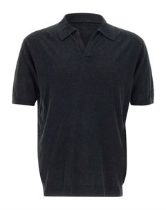 Топ с воротником-поло и короткими рукавами, черный Replay