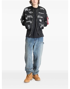 Бомбер MA-1 Peace, черный Alpha industries