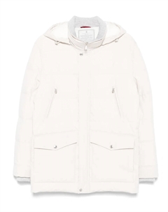 Куртка-пуховик с капюшоном, нейтральный Brunello cucinelli