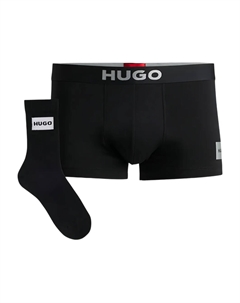 Комплект из двух боксеров с жаккардовым логотипом, черный Hugo