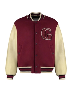 Куртка университетская с вышитым логотипом, красный Gant