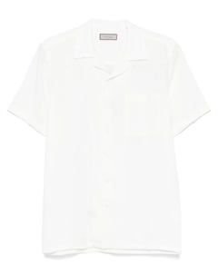 Льняная рубашка, белый Canali