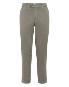 Укороченные брюки чинос, зеленый Brunello cucinelli