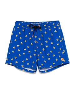 Плавки-шорты с графическим принтом, синий Save the duck