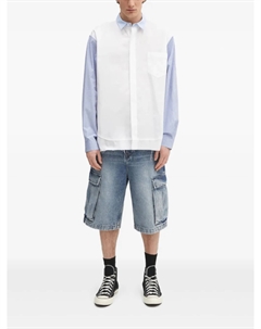 Рубашка с полосатыми вставками, белый Ambush