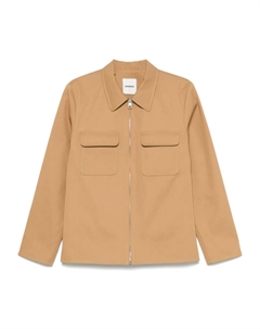 Хлопковая рубашка, коричневый Sandro