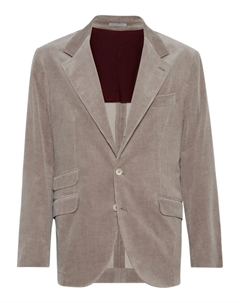 Вельветовый блейзер, коричневый Brunello cucinelli